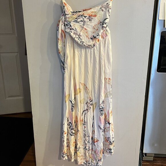 Free People Floral One-Shoulder Jumpsuit - Cream and Blue - Picture 3 of 5